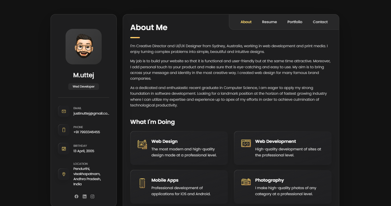 Personal Portfolio Website